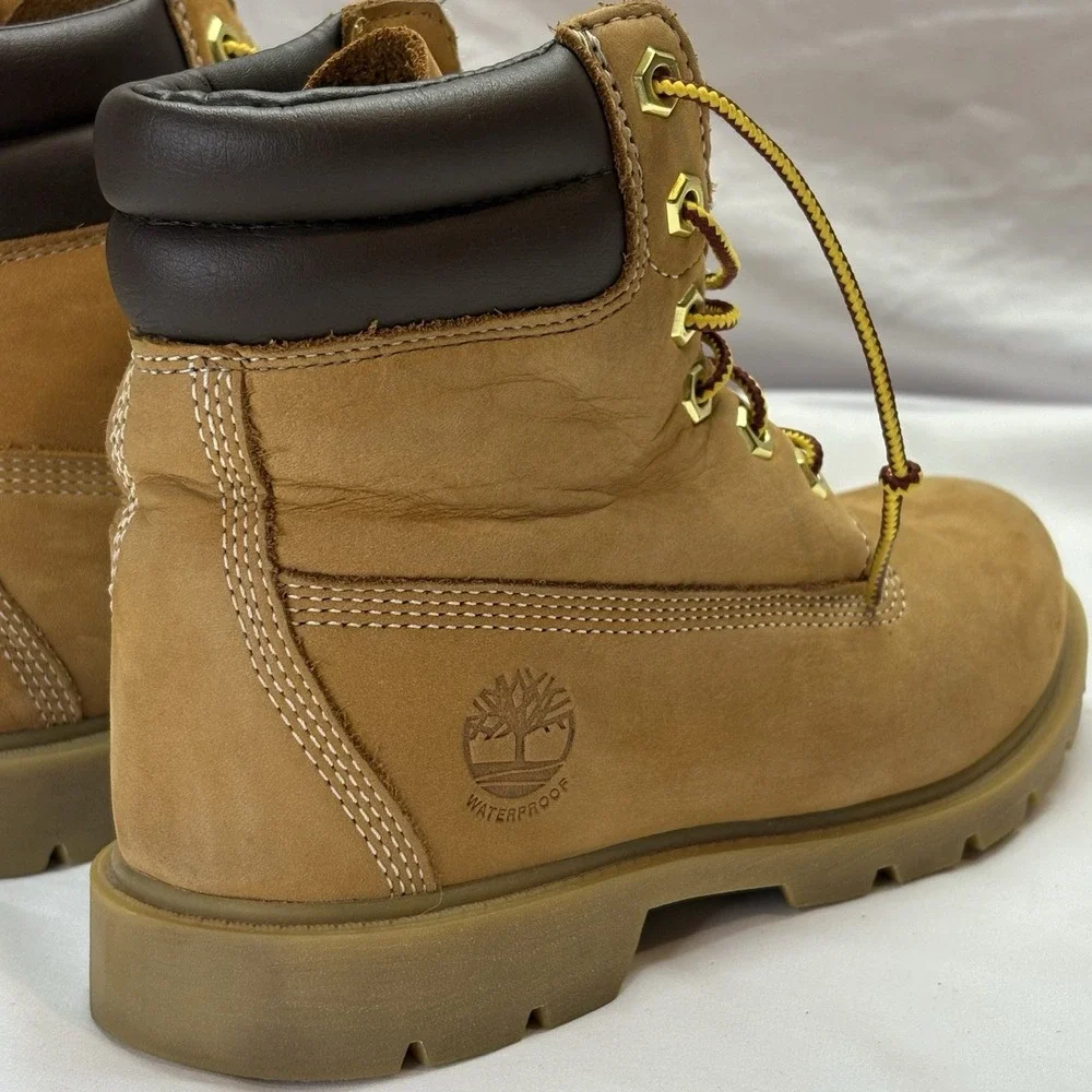 Timberland Premium 6 Inch Waterproof Boots Color Wheat Nubuck Womens size 9M